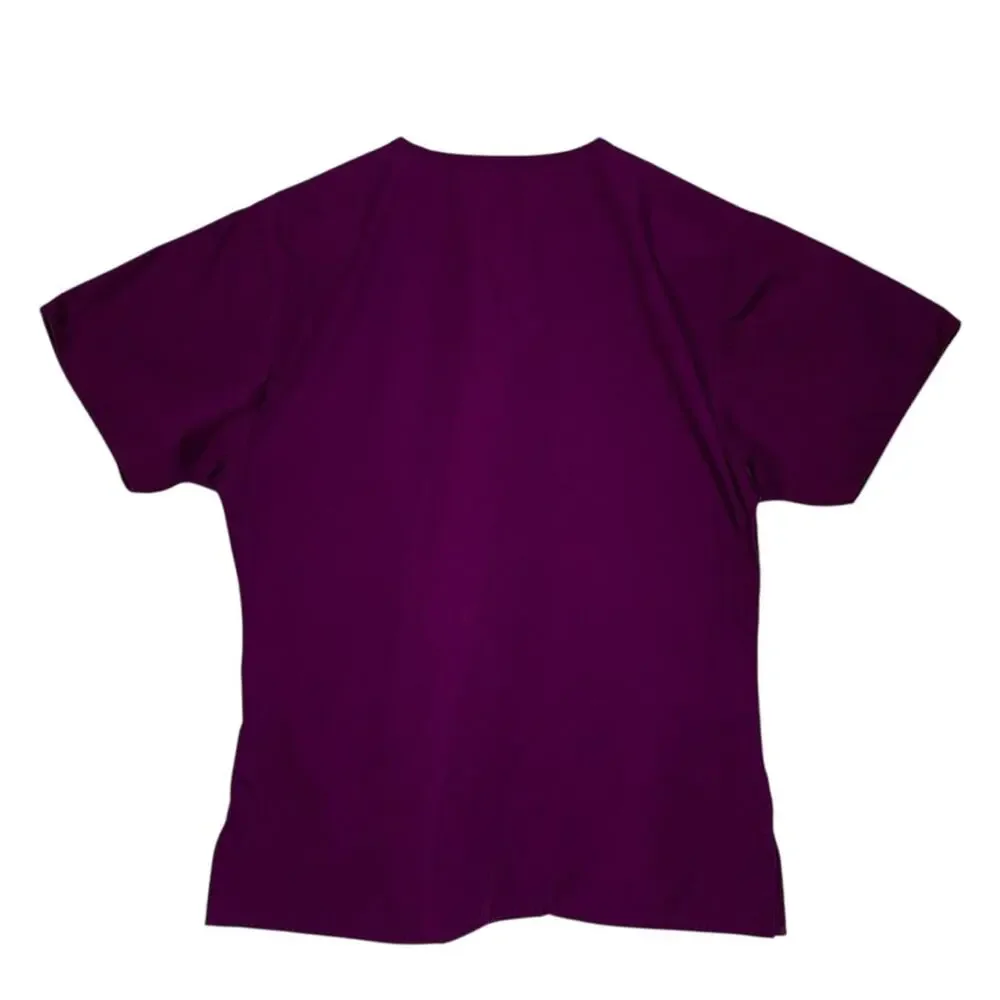 Wonderwink Scrub Set Eggplant Short Sleeve Size Top L Pants Medium Tall